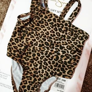 Infant leopard print bathing suit